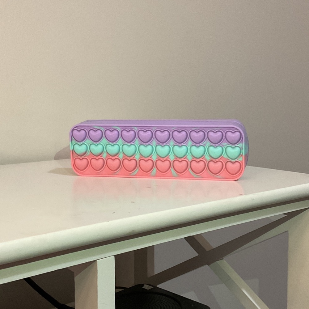Heart Pop It Pencil Case